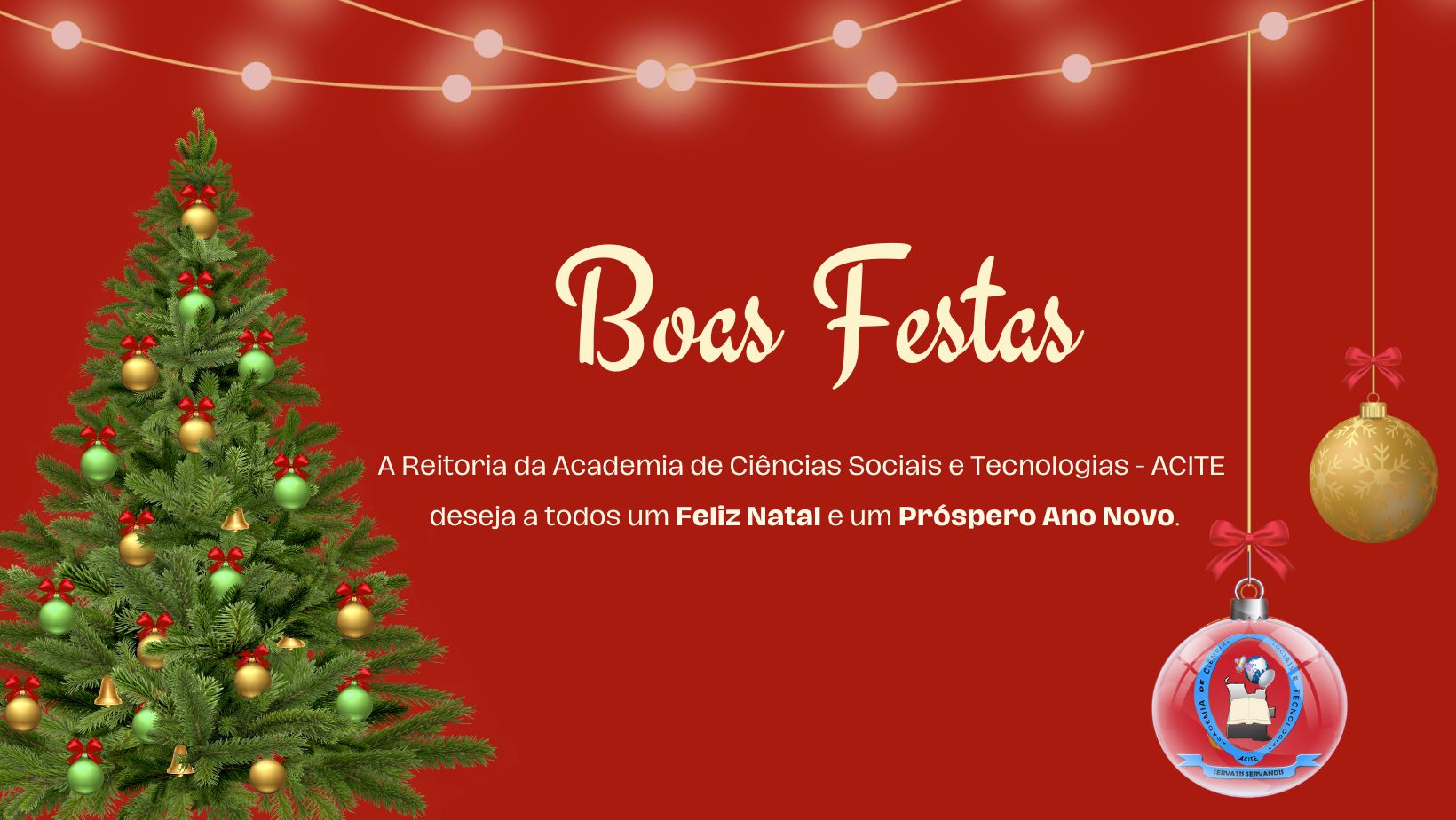 cartão postal de natal ACITE