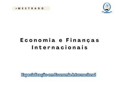 Economia e Finanças Internacionais