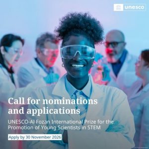 Prémio Internacional UNESCO – AI Fozan para a Promoção de Jovens Cientistas em STEM